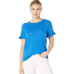 MICHAEL Michael Kors Cotton Slub Tee Grecian Blue